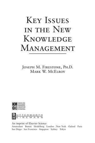 Cover for Key issues in the new knowledge management