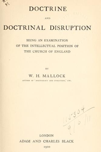 Cover for Doctrine and doctrinal disruption