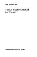 Cover for Soziale Marktwirtschaft im Wandel