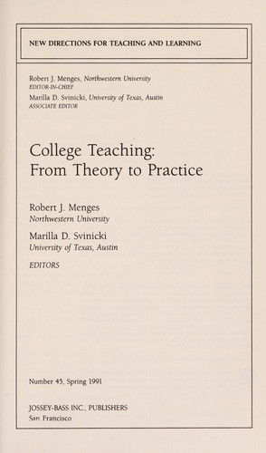 Cover for College Teaching