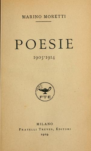 Cover for Poesie, 1905-1914.
