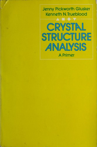 Cover for Crystal structure analysis