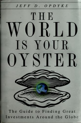 Cover for The world is your oyster