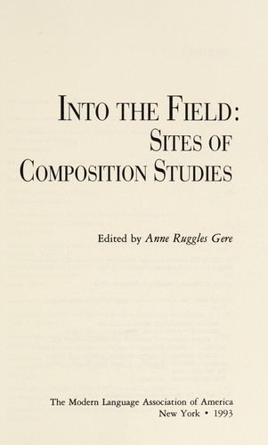 Cover for Into the field