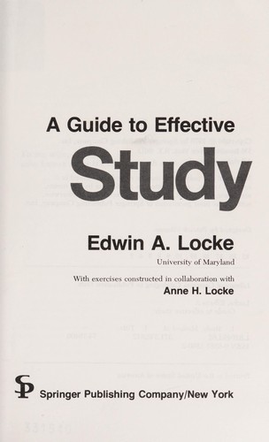 Cover for A guide to effective study