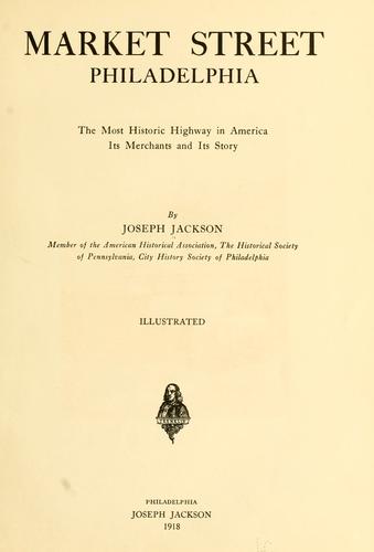 Cover for Market street, Philadelphia