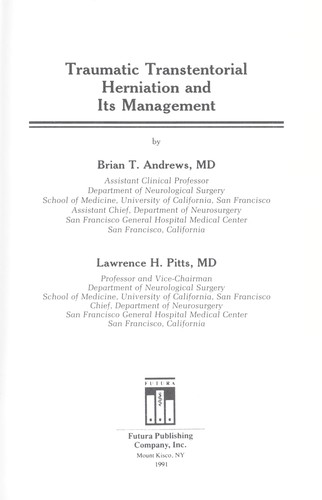 Cover for Traumatic transtentorial herniation and its management
