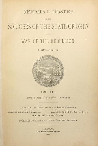 Cover for Official roster of the soldiers of the State of Ohio in the War of the Rebellion, 1861-1866
