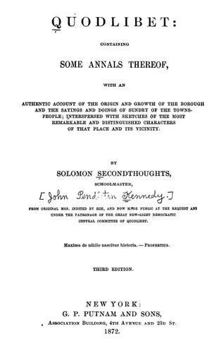 Cover for Quodlibet