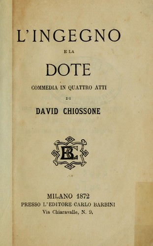 Cover for L'ingegno e la dote