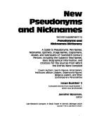 Cover for New pseudonyms and nicknames