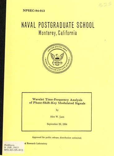 Cover for Wavelet time-frequency analysis of phase-shift-key modulated signals