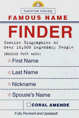 Cover for Random House famous name finder