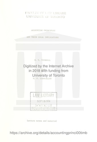 Cover for Accounting principles and their legal implications