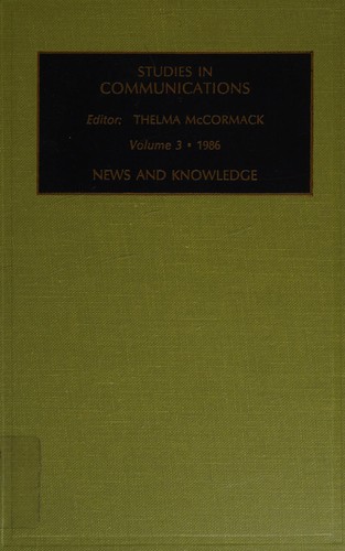 Cover for News and knowledge