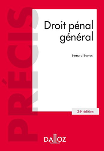 Cover for Droit pénal général - 24e éd.