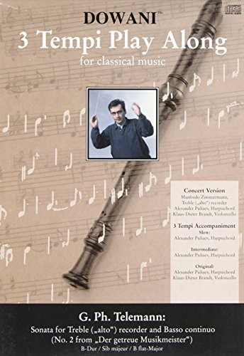Cover for Telemann - Sonata in B Flat Major for Treble (Alto) Recorder and Basso Continuo
