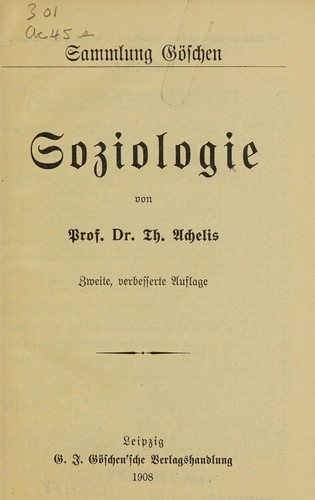 Cover for Soziologie