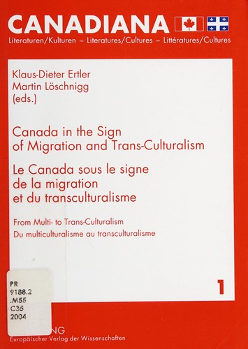 Cover for Canada in the sign of migration and trans-culturalism