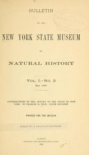 Cover for Contributions to the botany of the state of New York