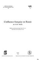 Cover for L' influence française en Russie au XVIIIe siècle