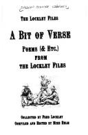 Cover for A Bit of verse