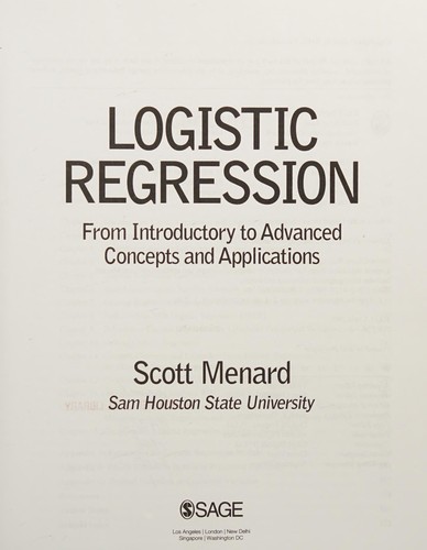Cover for Logistic regression