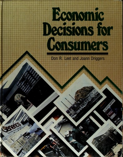 Cover for Economic decisions for consumers