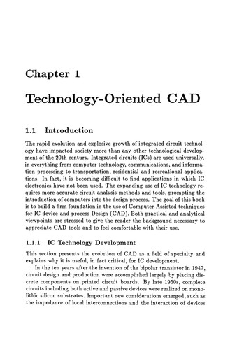 Cover for Technology CAD - Computer Simulation of IC Processes and Devices