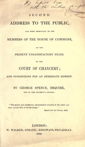 Cover for Second address to the public