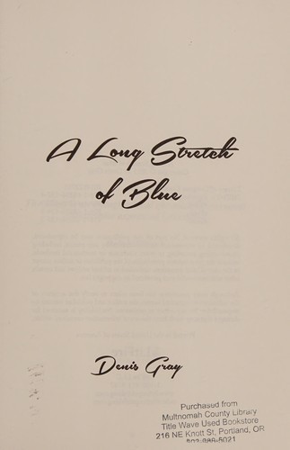 Cover for A long stretch of blue