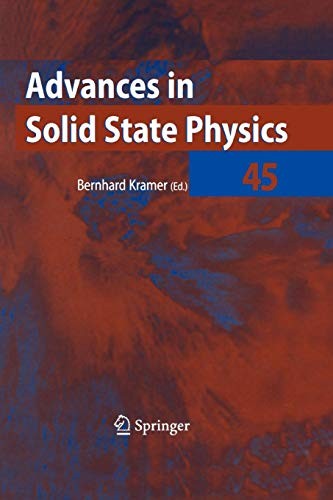 Cover for Advances in Solid State Physics 45