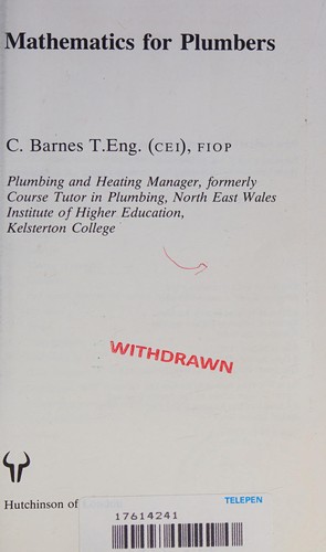 Cover for Mathematics for Plumbers