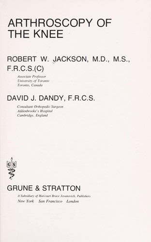 Cover for Arthroscopy of the knee