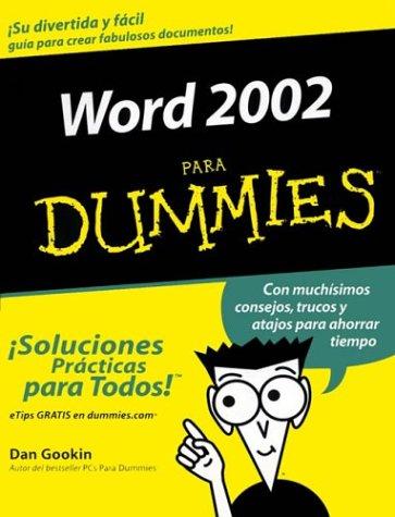 Cover for Word 2002 Para Dummies, Spanish Edition