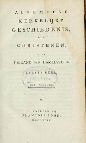 Cover for Algemeene kerkelijke geschiedenis der christenen