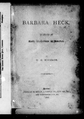 Cover for Barbara Heck