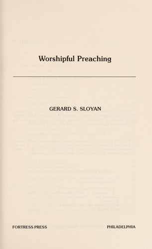 Cover for Worshipful preaching