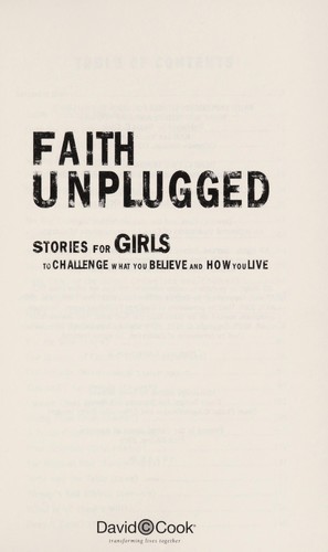 Cover for Faith unplugged
