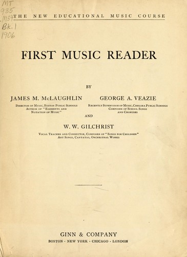 Cover for First music reader