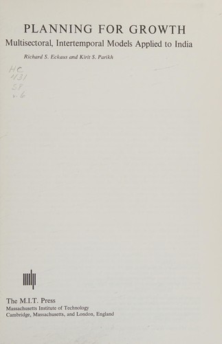 Cover for Planning for growth