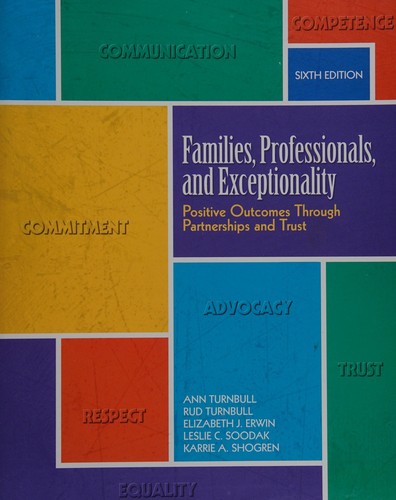 Cover for Families, professionals, and exceptionality