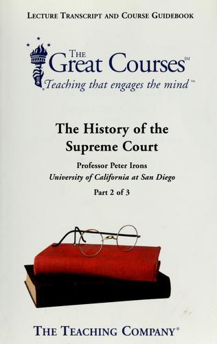 Cover for The history of the Supreme Court