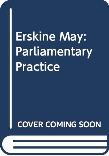 Cover for Erskine May's Treatise on the law, privileges, proceedings, and usage of Parliament.