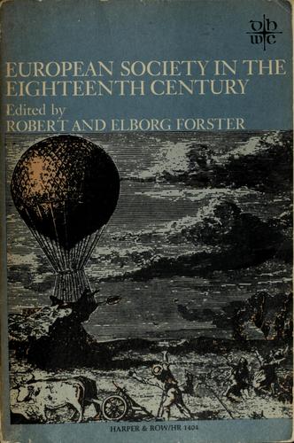 Cover for European society in the eighteenth century.