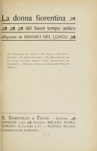 Cover for La donna fiorentina del buon tempo antico