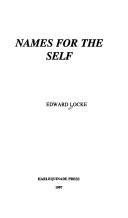 Cover for Names for the self