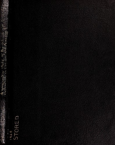 Cover for Comparative study of the schools for secondary instruction in Europe and America