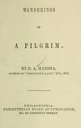 Cover for Wanderings of a pilgrim