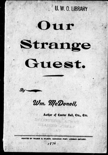 Cover for Our strange guest